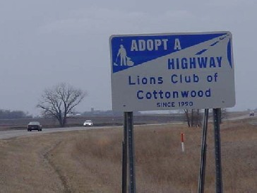 Adopt a highway sign
