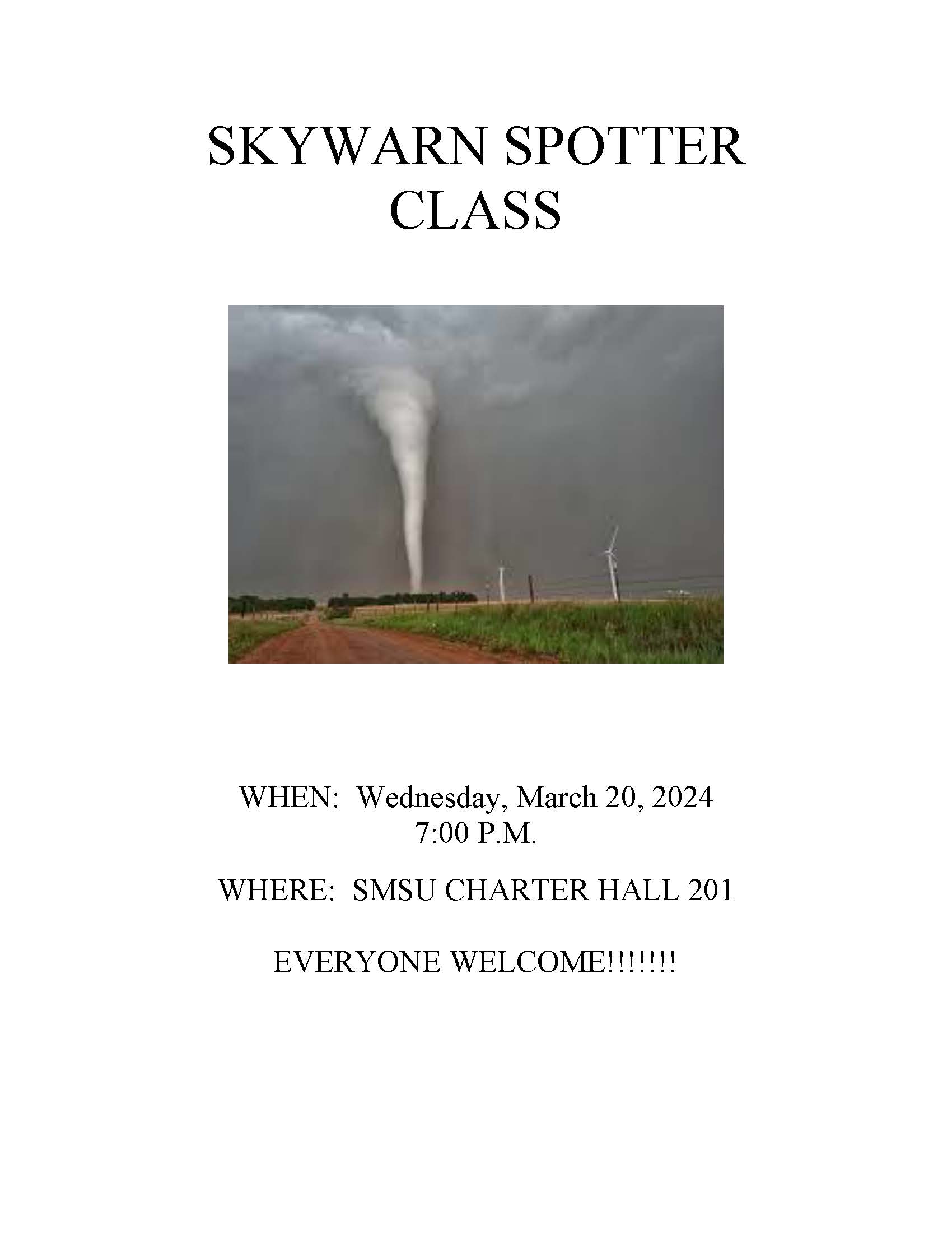 SKYWARN SPOTTER CLASS 2024