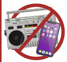 not sign and radio and cell phone