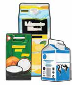 Paper cartons Milk cartons