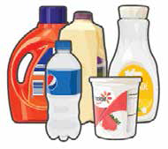 Plastic bottles and Plastic Tubs